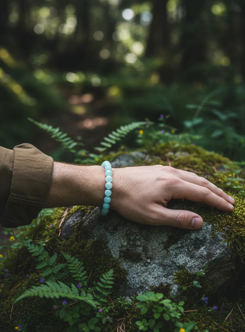 Aquamarine Premium Crystal Bracelet Men & Women