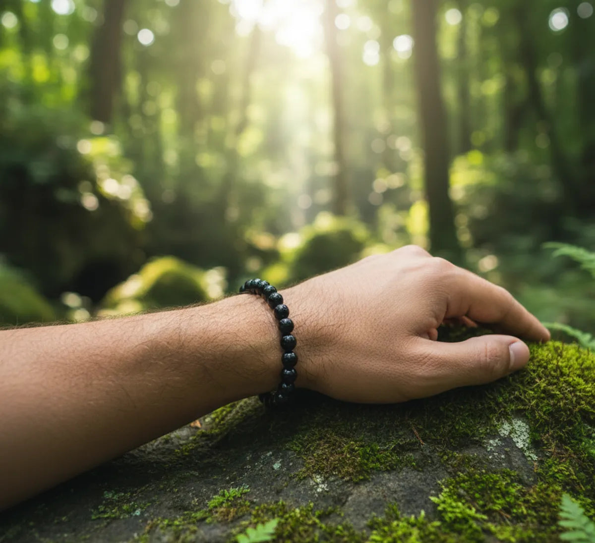 Black Premium Tourmaline Crystal Bracelet Men & Women