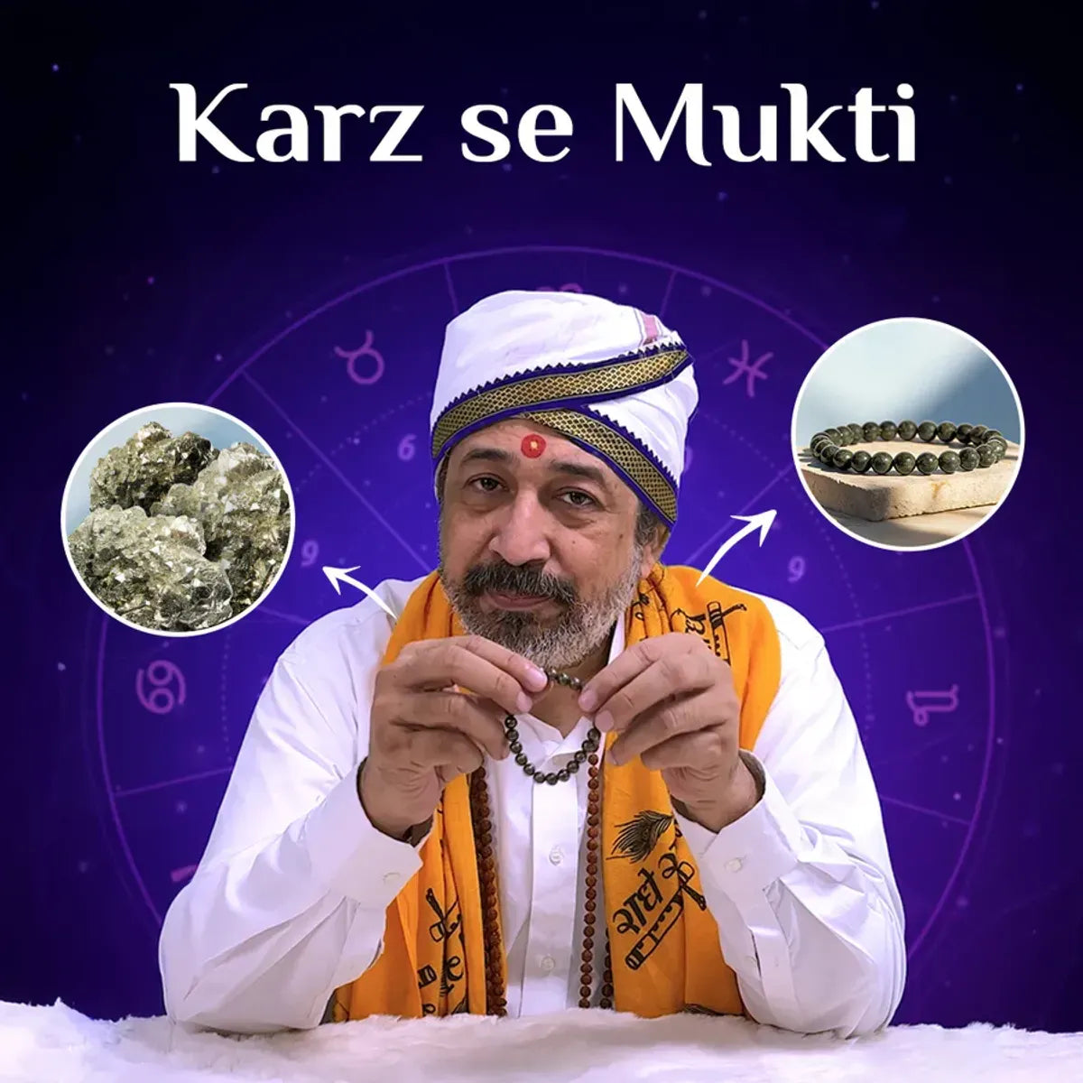 Natural Premium Pyrite Crystal Bracelet Men & Women