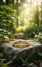 Yellow Premium Cats Eye Crystal Bracelet Men & Women